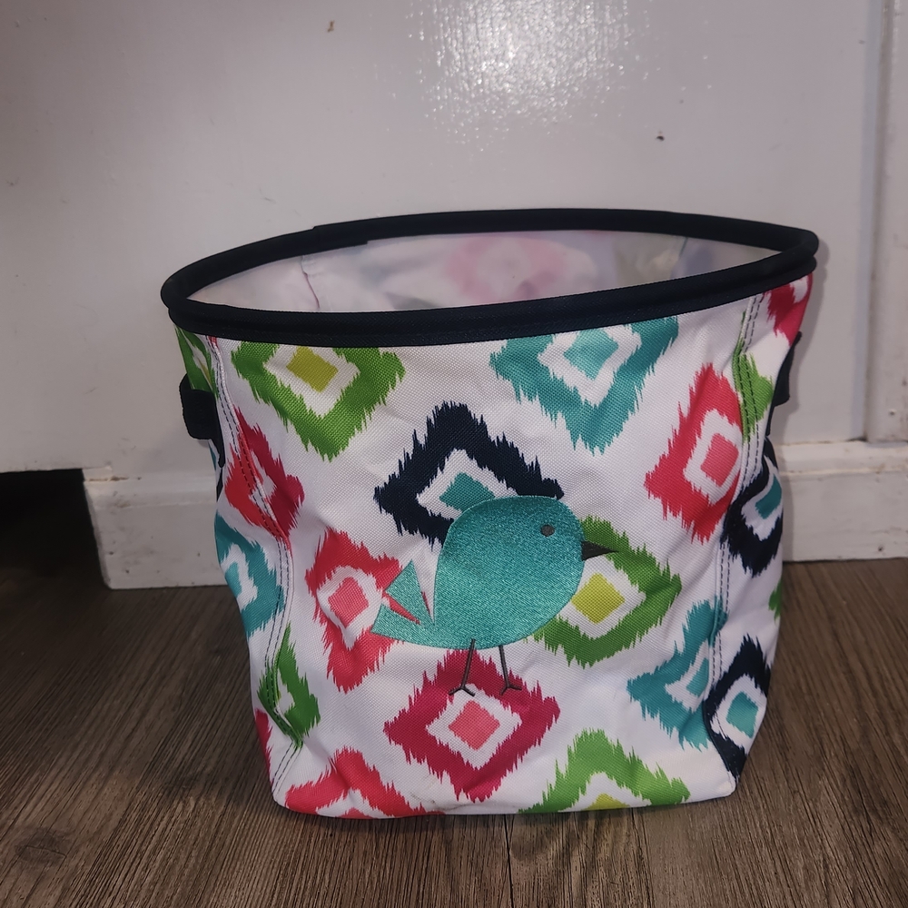 Thirty-One Mini Storage Bin with Colorful Pattern - Picture 2 of 5